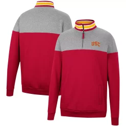 Men's Colosseum Heathered Gray/Cardinal USC Trojans Be the Ball Quarter-Zip Top 4 Men's Colosseum Heathered Gray/Cardinal USC Trojans Be the Ball Quarter-Zip Top -Colosseum shop 5936170 ALT