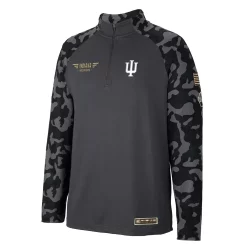 Men's Colosseum Charcoal Indiana Hoosiers Long Range Raglan Quarter-Zip Jacket 5 Men's Colosseum Charcoal Indiana Hoosiers Long Range Raglan Quarter-Zip Jacket -Colosseum shop 5937409 ALT2