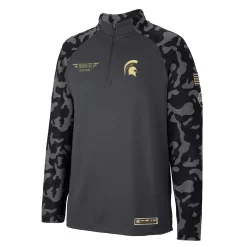 Men's Colosseum Charcoal Michigan State Spartans Long Range Raglan Quarter-Zip Jacket 5 Men's Colosseum Charcoal Michigan State Spartans Long Range Raglan Quarter-Zip Jacket -Colosseum shop 5938313 ALT2