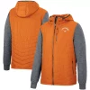 Men's Colosseum Texas Orange/Charcoal Texas Longhorns Course Herringbone Full-Zip Hoodie