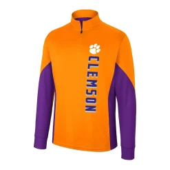 Men's Colosseum Orange Clemson Tigers Bart Quarter-Zip Windshirt -Colosseum shop 5938664 ALT2