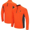 Men's Colosseum Heathered Orange/Black Miami Hurricanes Audible Windshirt Quarter-Zip Pullover Jacket