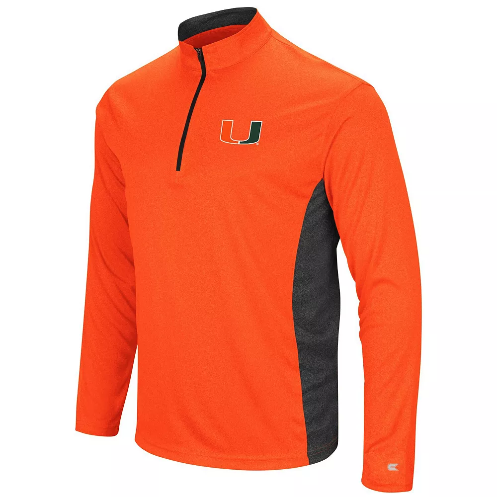 Men's Colosseum Heathered Orange/Black Miami Hurricanes Audible Windshirt Quarter-Zip Pullover Jacket 3 Men's Colosseum Heathered Orange/Black Miami Hurricanes Audible Windshirt Quarter-Zip Pullover Jacket - Image 3