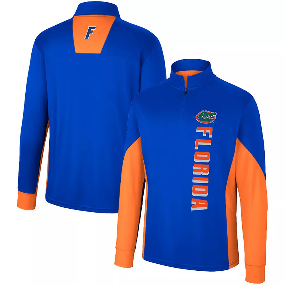 Men's Colosseum Royal Florida Gators Bart Quarter-Zip Windshirt 1 Men's Colosseum Royal Florida Gators Bart Quarter-Zip Windshirt