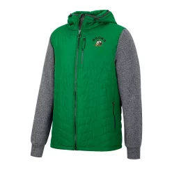 Men's Colosseum Green/Charcoal Oregon Ducks Course Herringbone Full-Zip Hoodie -Colosseum shop 5939026 ALT2