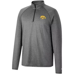 Men's Colosseum Heathered Gray Iowa Hawkeyes Earth First Raglan Quarter-Zip Windshirt 5 Men's Colosseum Heathered Gray Iowa Hawkeyes Earth First Raglan Quarter-Zip Windshirt -Colosseum shop 5950820 ALT2