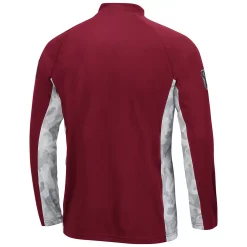 Men's Colosseum Maroon/Camo Boston College Eagles Operation Hat Trick Military Appreciation Snow Cruise Raglan Quarter-Zip Top -Colosseum shop 5951072 ALT3