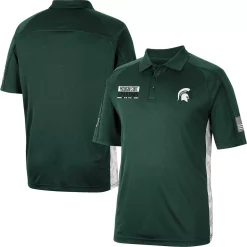 Men's Colosseum Green Michigan State Spartans OHT Military Appreciation Snow Camo Polo