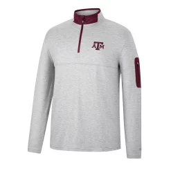 Men's Colosseum Heathered Gray/Maroon Texas A&M Aggies Country Club Windshirt Quarter-Zip Jacket -Colosseum shop 5951686 ALT2