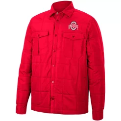 Men's Colosseum Scarlet Ohio State Buckeyes Detonate Quilted Full-Snap Jacket -Colosseum shop 5951857 ALT2