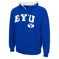 Men's Colosseum Royal BYU Cougars Arch & Team Logo 3.0 Full-Zip Hoodie -Colosseum shop 5951931 ALT2