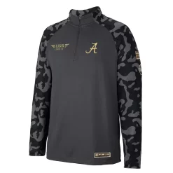 Men's Colosseum Charcoal Alabama Crimson Tide Long Range Raglan Quarter-Zip Jacket -Colosseum shop 5952072 ALT2