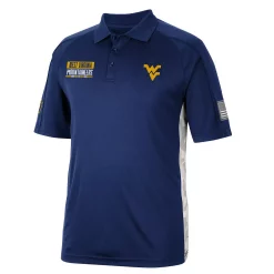 Men's Colosseum Navy West Virginia Mountaineers OHT Military Appreciation Snow Camo Polo -Colosseum shop 5952469 ALT2