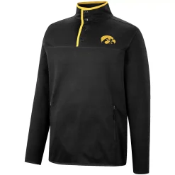 Men's Colosseum Black Iowa Hawkeyes Rebound Quarter-Snap Jacket -Colosseum shop 5952472 ALT2