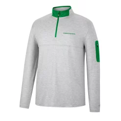 Men's Colosseum Heathered Gray/Green Oregon Ducks Country Club Windshirt Quarter-Zip Jacket -Colosseum shop 5952633 ALT2