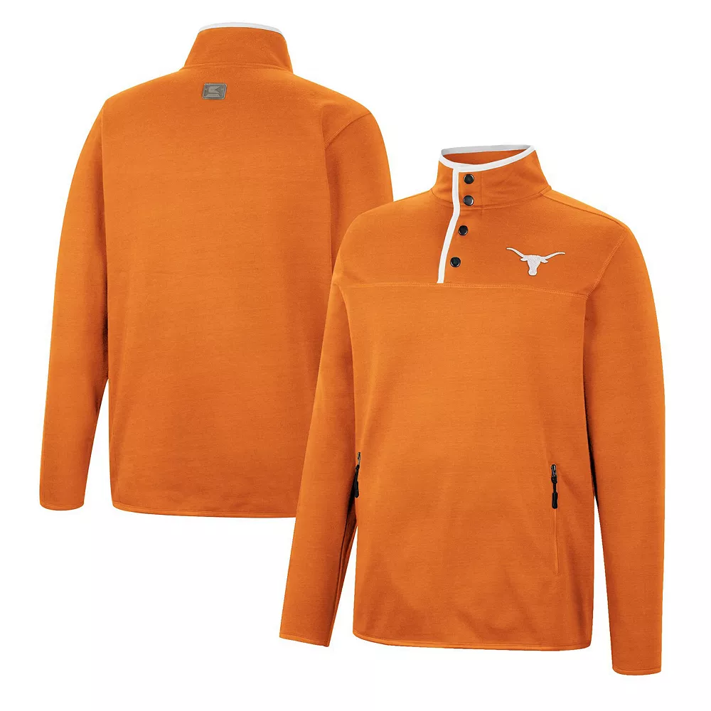 Men's Colosseum Texas Orange Texas Longhorns Rebound Quarter-Snap Jacket 2 Men's Colosseum Texas Orange Texas Longhorns Rebound Quarter-Snap Jacket - Image 2