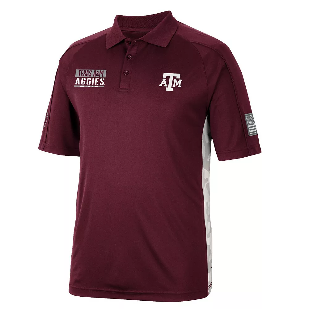 Men's Colosseum Maroon Texas A&M Aggies OHT Military Appreciation Snow Camo Polo 3 Men's Colosseum Maroon Texas A&M Aggies OHT Military Appreciation Snow Camo Polo - Image 3