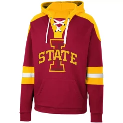 Men's Colosseum Cardinal Iowa State Cyclones Lace-Up 4.0 Pullover Hoodie -Colosseum shop 5952953 ALT2