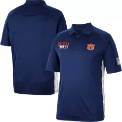 Men's Colosseum Navy Auburn Tigers OHT Military Appreciation Snow Camo Polo