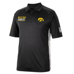 Men's Colosseum Black Iowa Hawkeyes OHT Military Appreciation Snow Camo Polo -Colosseum shop 5953206 ALT2