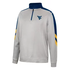 Men's Colosseum Gray/Navy West Virginia Mountaineers Bushwood Fleece Quarter-Zip Jacket 5 Men's Colosseum Gray/Navy West Virginia Mountaineers Bushwood Fleece Quarter-Zip Jacket -Colosseum shop 5953431 ALT2
