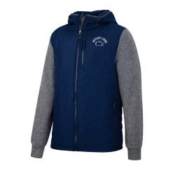 Men's Colosseum Navy Penn State Nittany Lions Course Herringbone Full-Zip Hoodie -Colosseum shop 5953439 ALT2