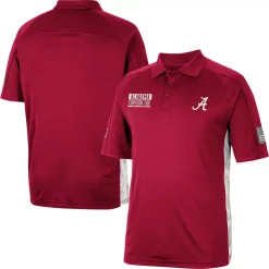 Men's Colosseum Crimson Alabama Crimson Tide OHT Military Appreciation Snow Camo Polo