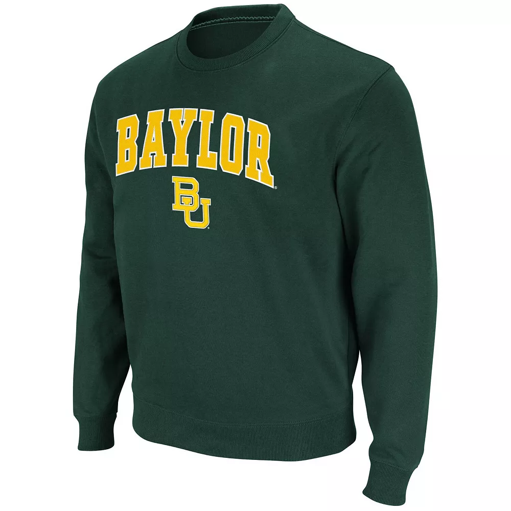 Men's Colosseum Green Baylor Bears Arch & Logo Pullover Sweatshirt 3 Men's Colosseum Green Baylor Bears Arch & Logo Pullover Sweatshirt - Image 3