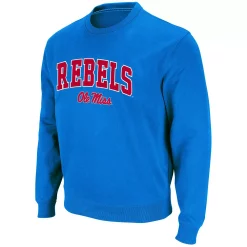 Men's Colosseum Powder Blue Ole Miss Rebels Arch & Logo Pullover Sweatshirt -Colosseum shop 5967771 ALT2