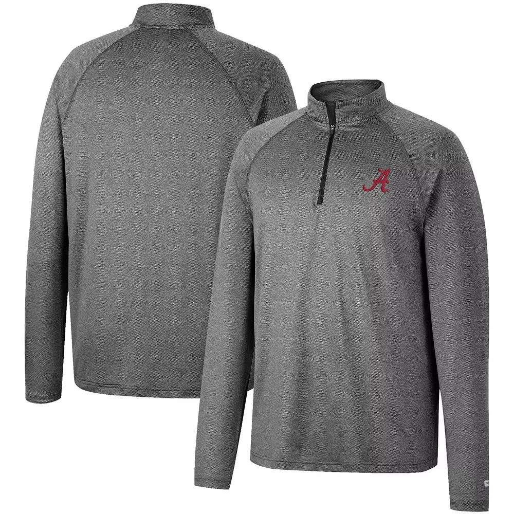 Men's Colosseum Heathered Gray Alabama Crimson Tide Earth First Raglan Quarter-Zip Windshirt 2 Men's Colosseum Heathered Gray Alabama Crimson Tide Earth First Raglan Quarter-Zip Windshirt - Image 2