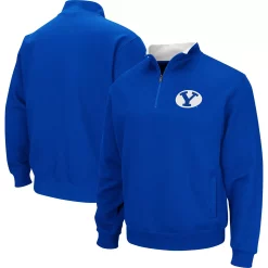 Men's Colosseum Royal BYU Cougars Tortugas Quarter-Zip Sweatshirt