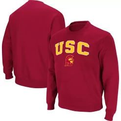 Men's Colosseum Cardinal USC Trojans Arch & Logo Pullover Sweatshirt
