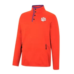Men's Colosseum Orange Clemson Tigers Rebound Quarter-Snap Jacket -Colosseum shop 5969575 ALT2