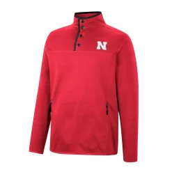 Men's Colosseum Scarlet Nebraska Huskers Rebound Quarter-Snap Jacket -Colosseum shop 5969992 ALT2