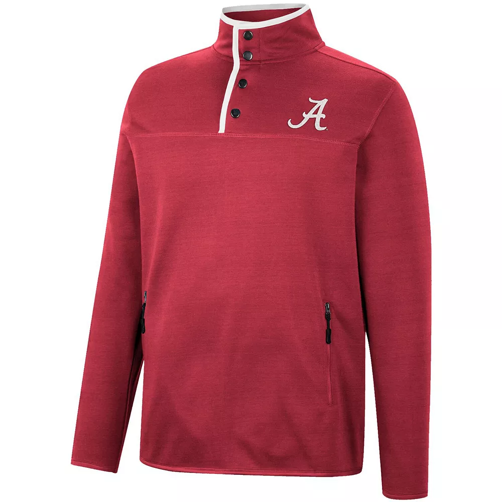 Men's Colosseum Crimson Alabama Crimson Tide Rebound Quarter-Snap Jacket 3 Men's Colosseum Crimson Alabama Crimson Tide Rebound Quarter-Snap Jacket - Image 3
