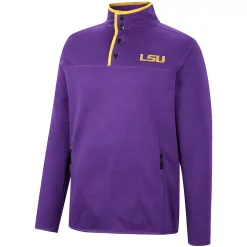 Men's Colosseum Purple LSU Tigers Rebound Quarter-Snap Jacket -Colosseum shop 5970016 ALT2