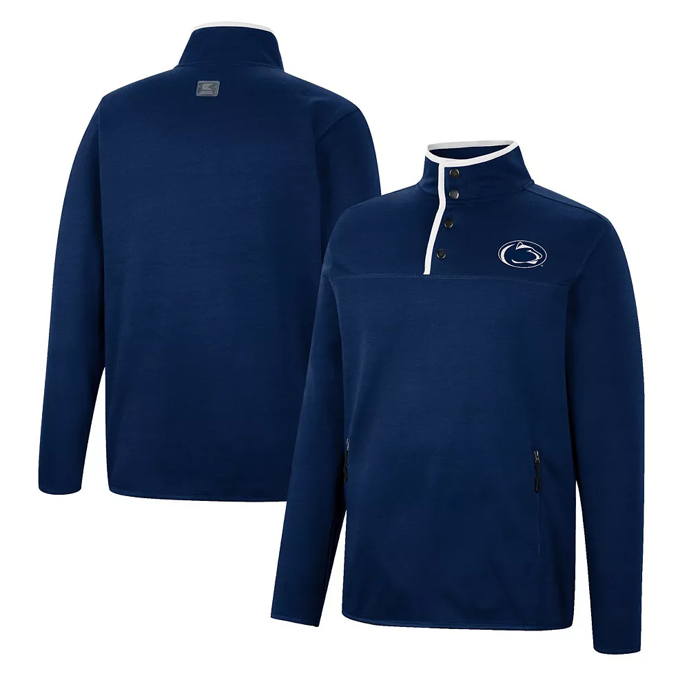 Men's Colosseum Navy Penn State Nittany Lions Rebound Quarter-Snap Jacket 2 Men's Colosseum Navy Penn State Nittany Lions Rebound Quarter-Snap Jacket - Image 2