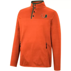 Men's Colosseum Orange Miami Hurricanes Rebound Quarter-Snap Jacket -Colosseum shop 5970174 ALT2