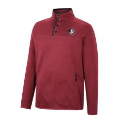Men's Colosseum Garnet Florida State Seminoles Rebound Quarter-Snap Jacket -Colosseum shop 5970181 ALT2