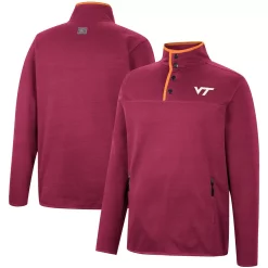 Men's Colosseum Maroon Virginia Tech Hokies Rebound Quarter-Snap Jacket