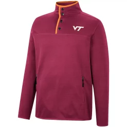 Men's Colosseum Maroon Virginia Tech Hokies Rebound Quarter-Snap Jacket -Colosseum shop 5970216 ALT2