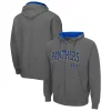 Men's Colosseum Charcoal Pitt Panthers Arch & Team Logo 3.0 Full-Zip Hoodie