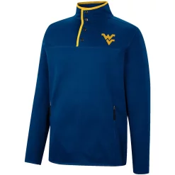Men's Colosseum Navy West Virginia Mountaineers Rebound Quarter-Snap Jacket -Colosseum shop 5970226 ALT2