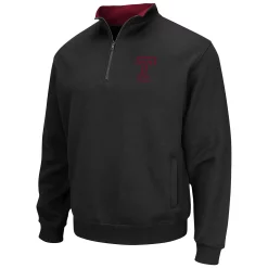 Men's Colosseum Black Temple Owls Tortugas Team Logo Quarter-Zip Jacket -Colosseum shop 5970252 ALT2