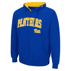 Men's Colosseum Royal Pitt Panthers Arch & Team Logo 3.0 Full-Zip Hoodie -Colosseum shop 5970325 ALT2