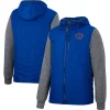 Men's Colosseum Royal/Charcoal Florida Gators Course Herringbone Full-Zip Hoodie