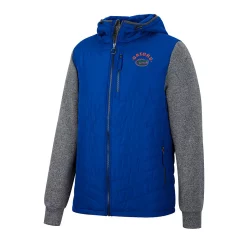 Men's Colosseum Royal/Charcoal Florida Gators Course Herringbone Full-Zip Hoodie -Colosseum shop 5970373 ALT2