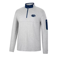 Men's Colosseum Heathered Gray/Navy Penn State Nittany Lions Country Club Windshirt Quarter-Zip Jacket -Colosseum shop 5980598 ALT2