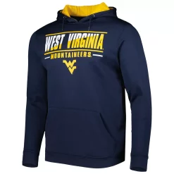 Men's Colosseum Navy West Virginia Mountaineers Slash Stack 2.0 Pullover Hoodie -Colosseum shop 5980764 ALT2