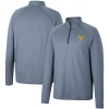 Men's Colosseum Navy West Virginia Mountaineers Earth First Raglan Quarter-Zip Windshirt